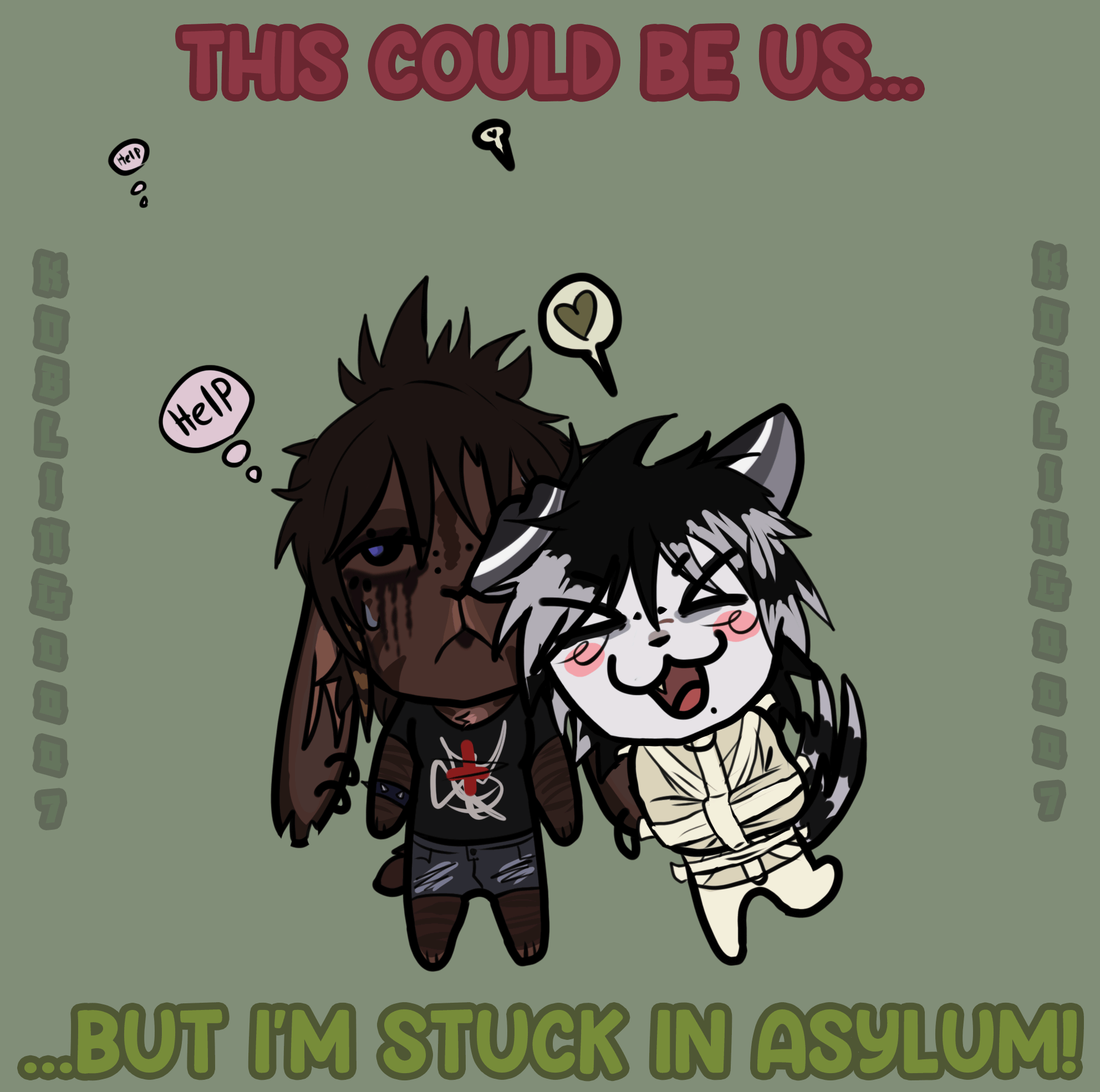 YCH, my OCs Rue &amp; Rex